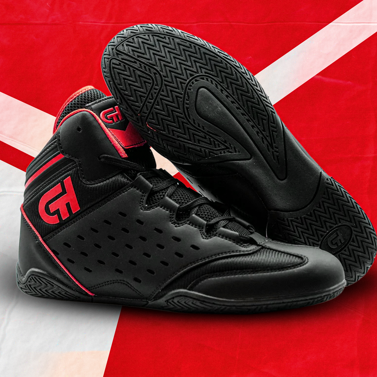 Revival Wrestling Shoe Black/Red